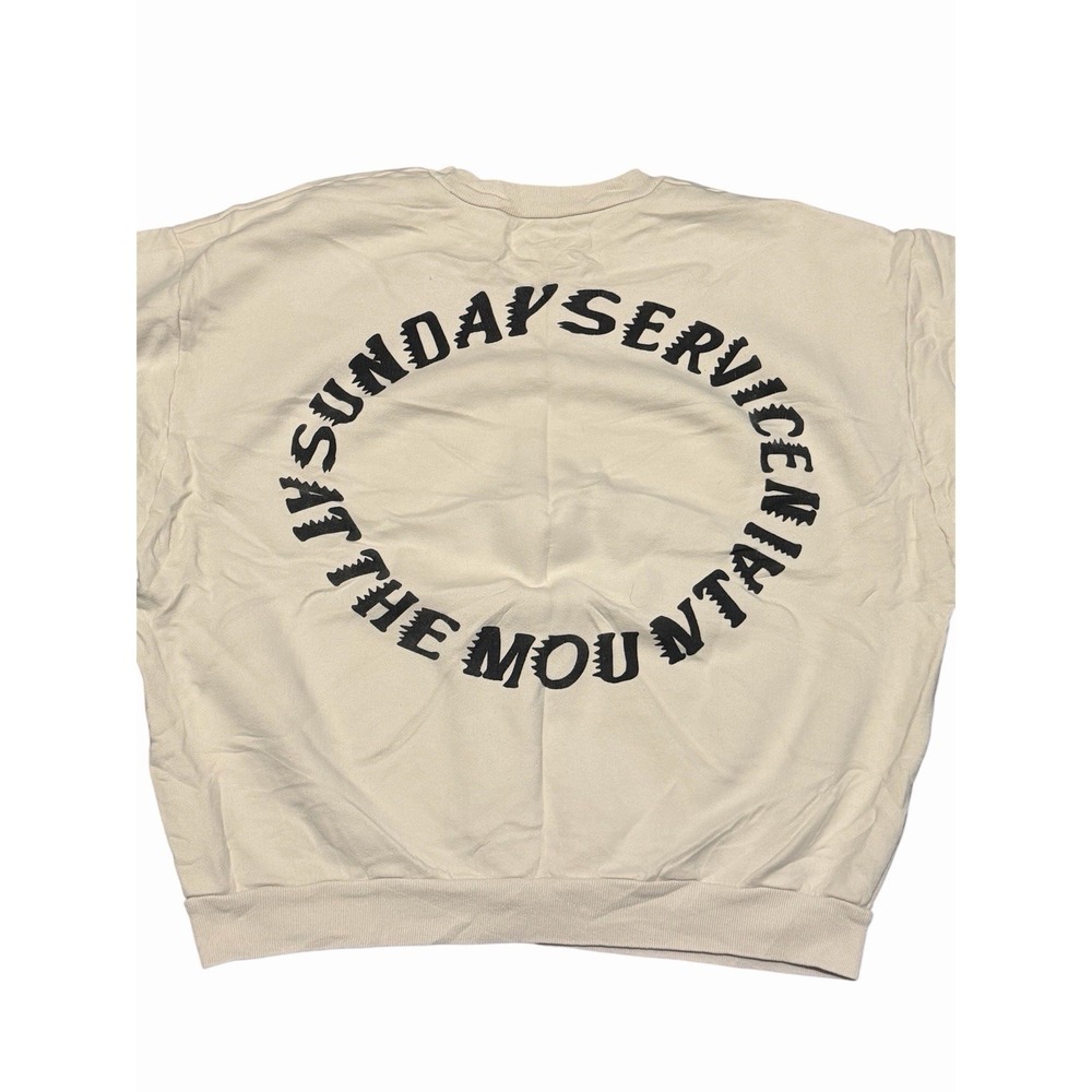 Yeezy HOLY SPIRIT SUNDAY SERVICE Kanye West Coachella Crewneck Size Large Cream - Picture 4 of 5